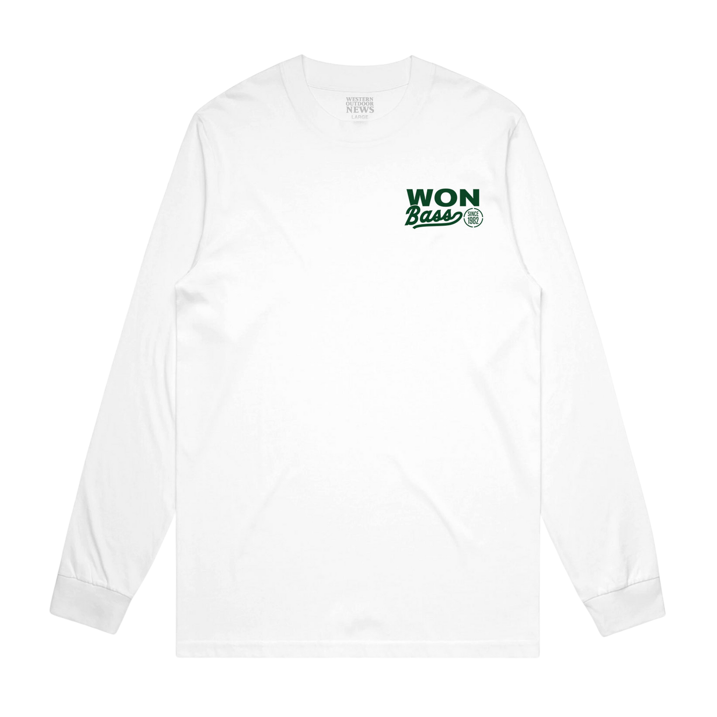 WON Bass Logo Long Sleeve Tee - White