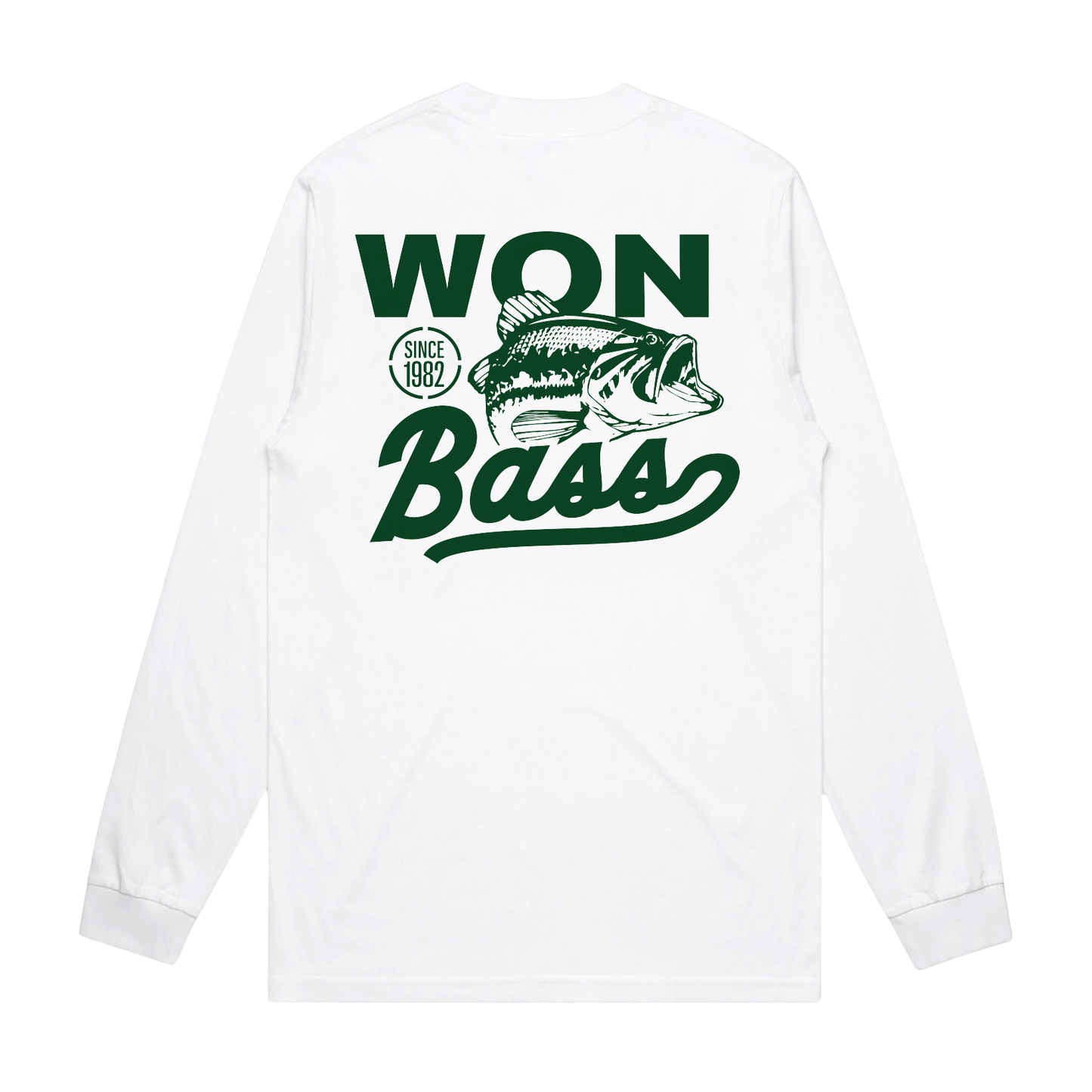WON Bass Logo Long Sleeve Tee - White