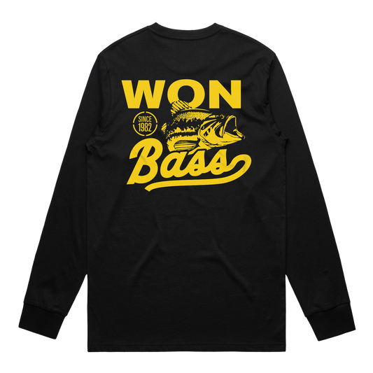 WON Bass Logo Long Sleeve Tee - Black